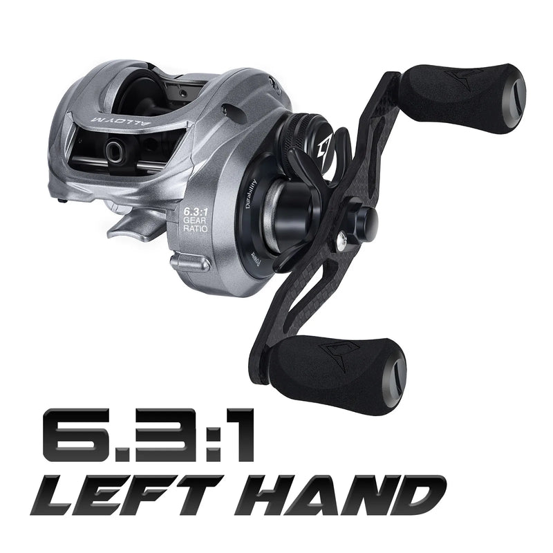 Piscifun Alloy M Metal Baitcasting Reel 10KG 22LB Max Drag with High & Low Speed Shield Bearings Strong Salt Water Fishing Reel