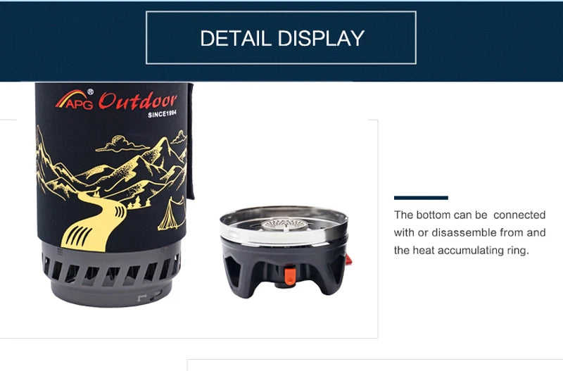 APG 1400ml camping gas stove fires cooking System and portable gas burners