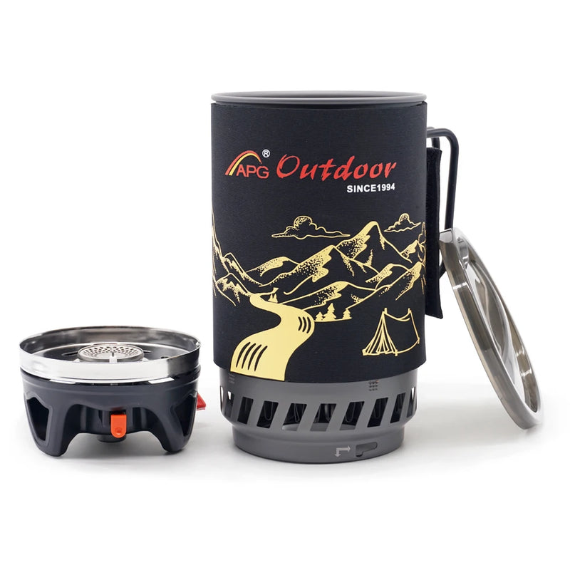 APG 1400ml camping gas stove fires cooking System and portable gas burners