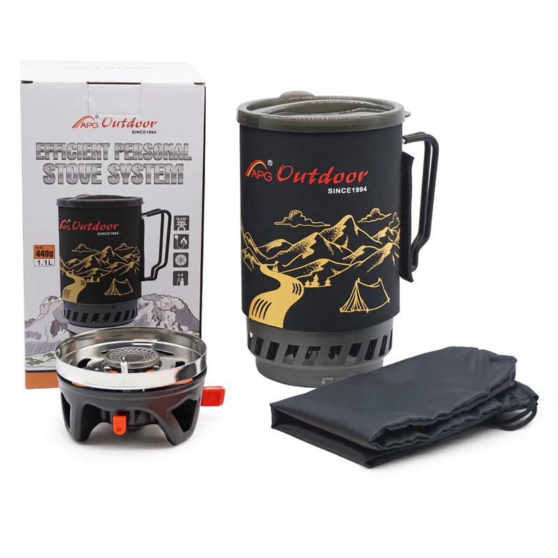 APG 1400ml camping gas stove fires cooking System and portable gas burners
