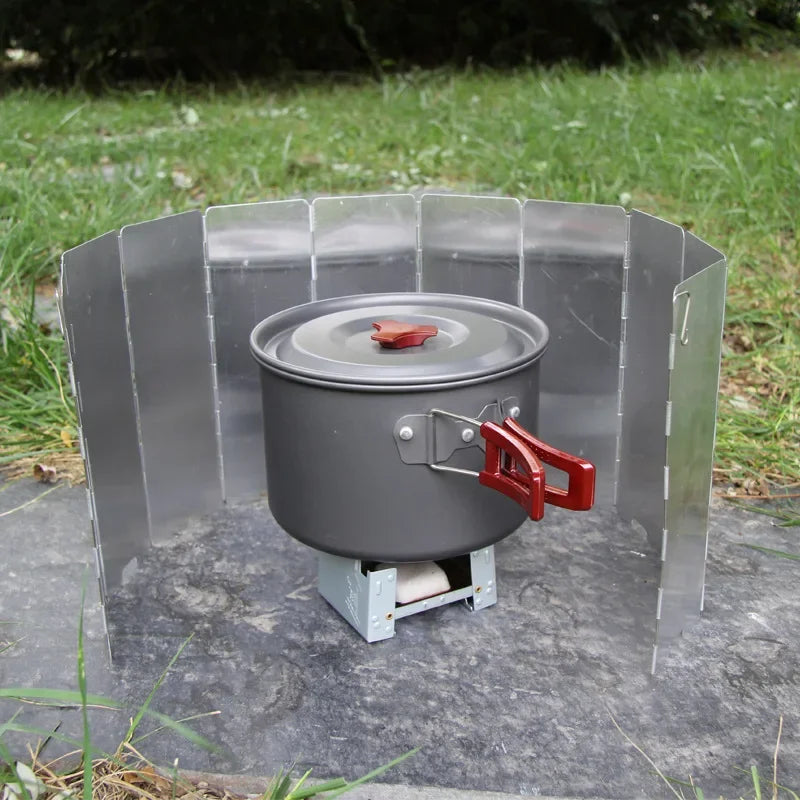 TARKA Outdoor Gas Stove windshield Foldable gas heater Camping Burner windshield Hiking Survival Accessoreis Camper Supplies