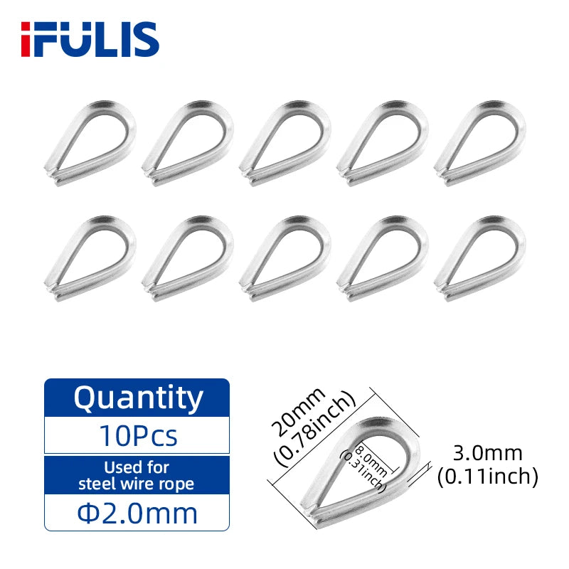 Wire Rope Crimp Fishing Swaging Tool Cable Ferrule Crimps Up To 2.0mm Aluminum Tube Double Barrel Ferrule Loop Sleeve