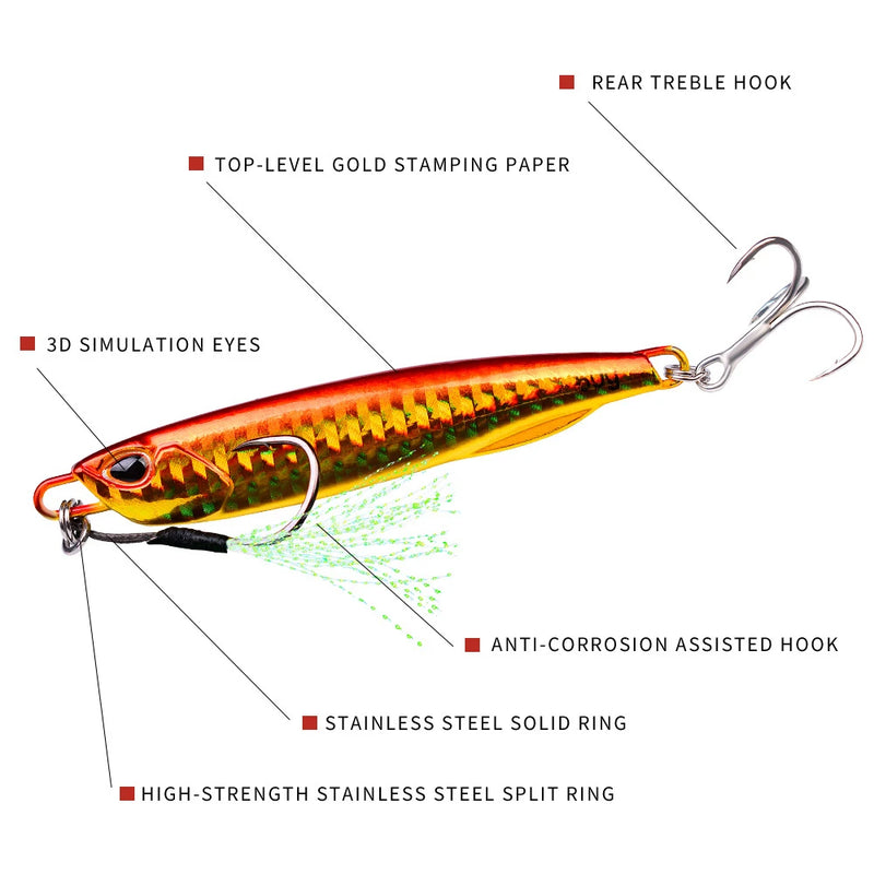 Japen Metal Cast Jig Spoon 10/15/20/30/40/50g Shore Casting Jigging Fish Sea Bass Fishing Lure Artificial Bait Tackle