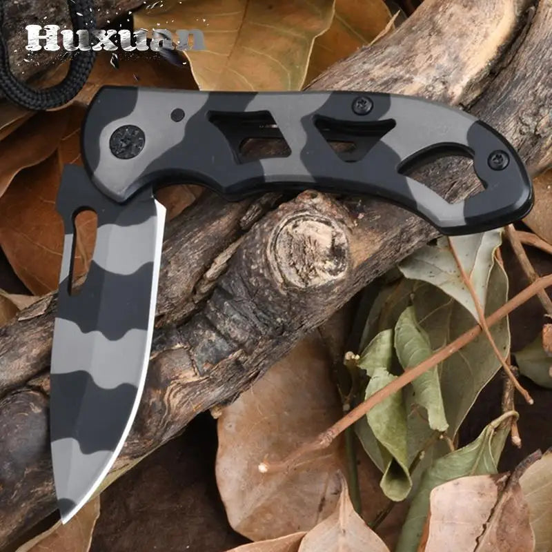 Mini Folding Knife Stainless Steel Camouflage Tactical Knifes Outdoor Camping Survival Knives Portable Pocketknives
