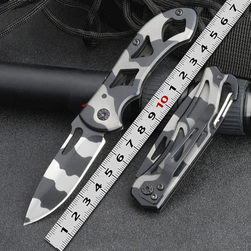 Mini Folding Knife Stainless Steel Camouflage Tactical Knifes Outdoor Camping Survival Knives Portable Pocketknives