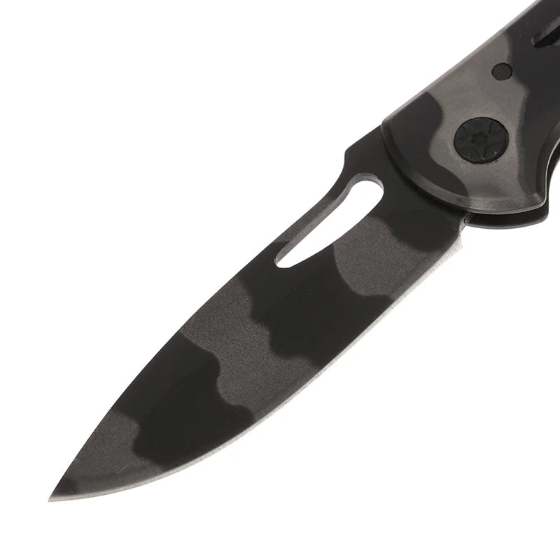 Mini Folding Knife Stainless Steel Camouflage Tactical Knifes Outdoor Camping Survival Knives Portable Pocketknives