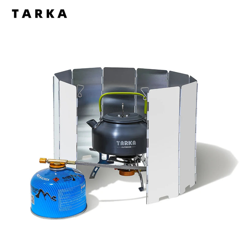 TARKA Outdoor Gas Stove windshield Foldable gas heater Camping Burner windshield Hiking Survival Accessoreis Camper Supplies