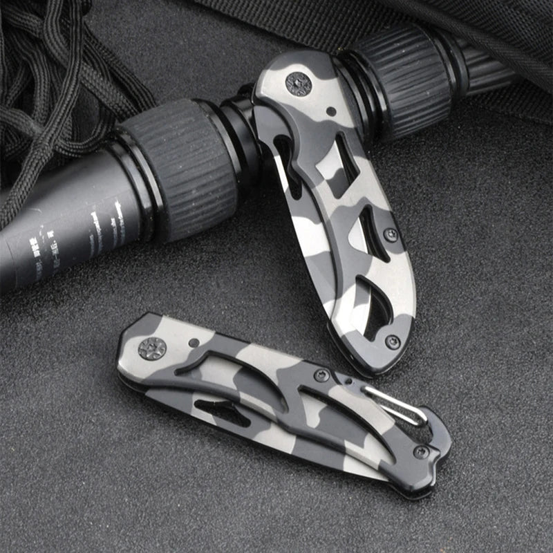 Mini Folding Knife Stainless Steel Camouflage Tactical Knifes Outdoor Camping Survival Knives Portable Pocketknives